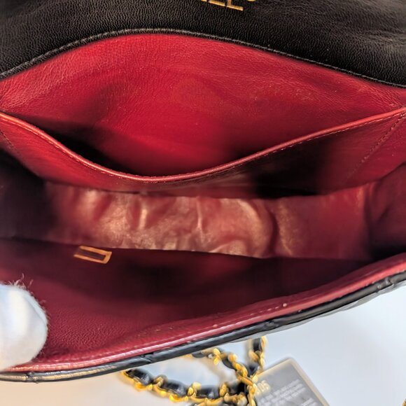 Chanel Vintage 0-Series Black Diana-Style Half Moon Flap Bag - Picture 12 of 16